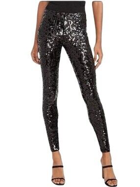 ✨️$14⚡️ Express Black Sequin Skinny Pants Size XS